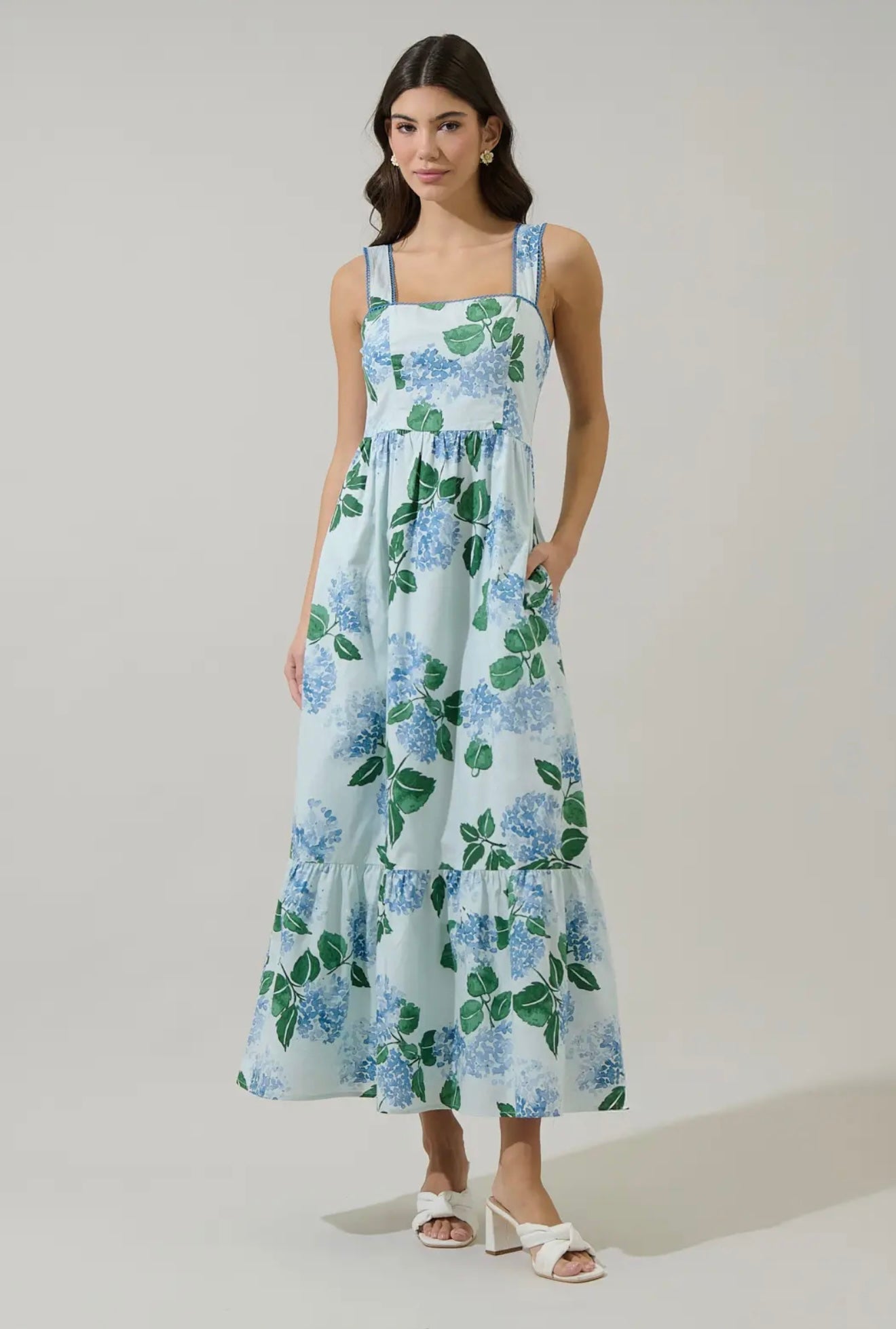 Blue Hydrangea Manor Dress