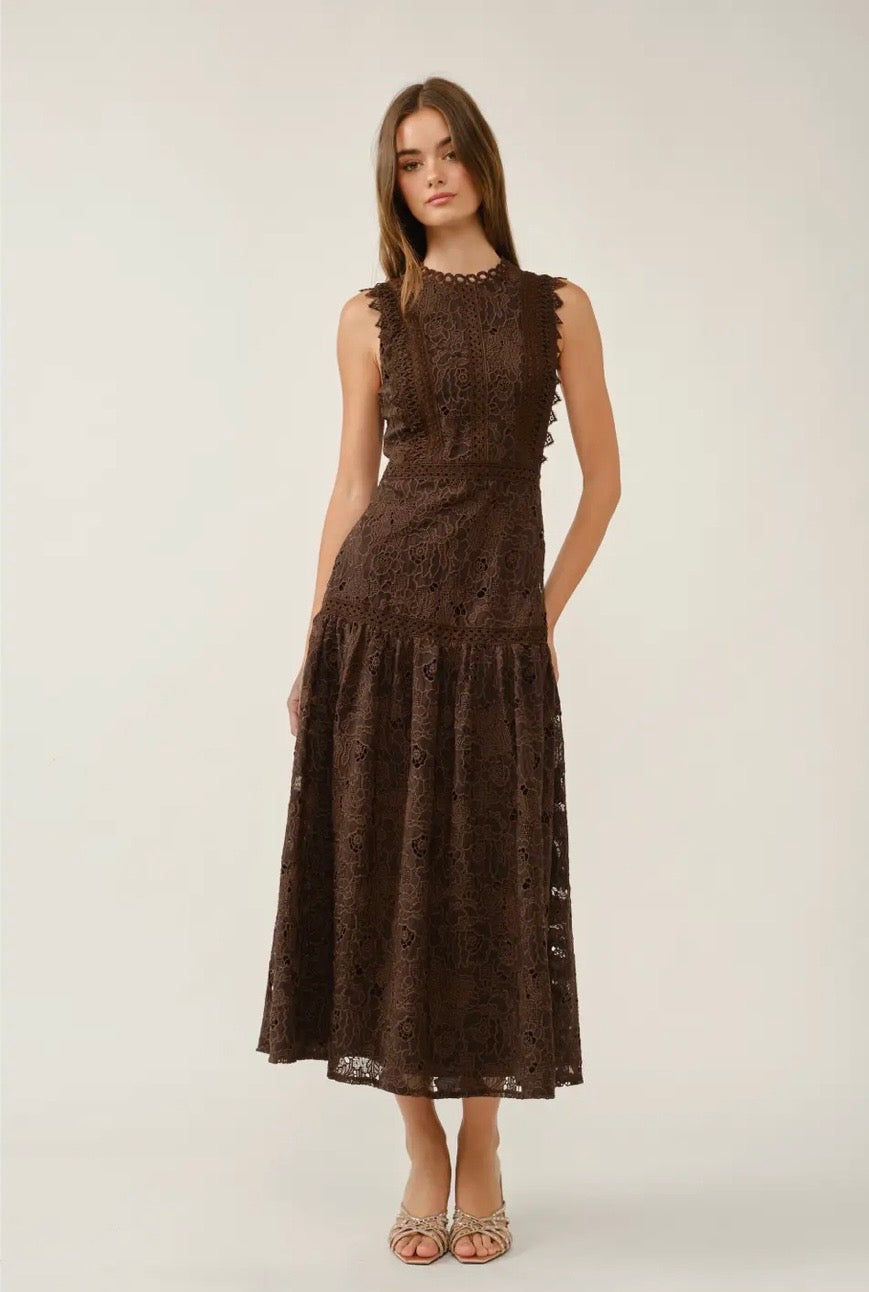 PREORDER: The Isolde Lace Midi Dress