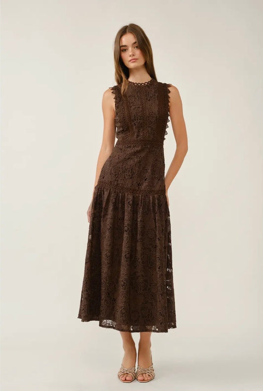 PREORDER: The Isolde Lace Midi Dress