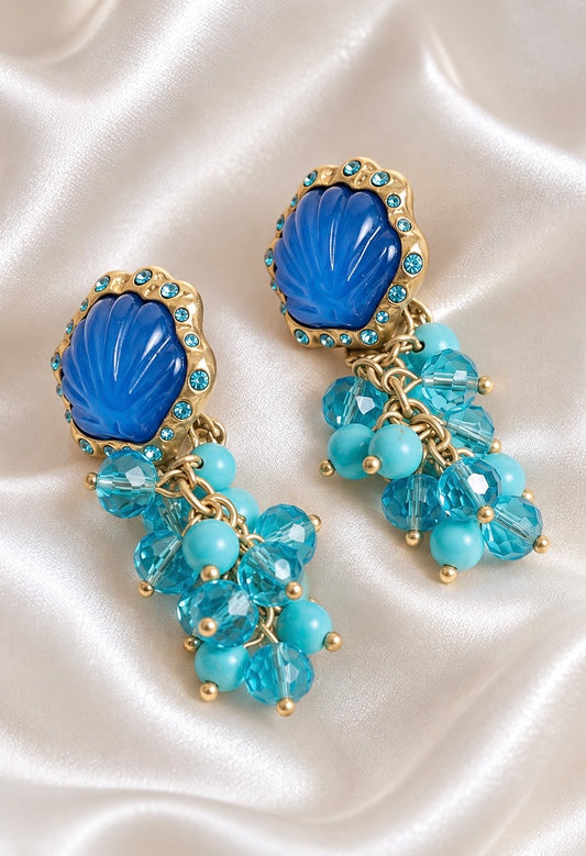 18k Gold Plated Azure Siren Earrings