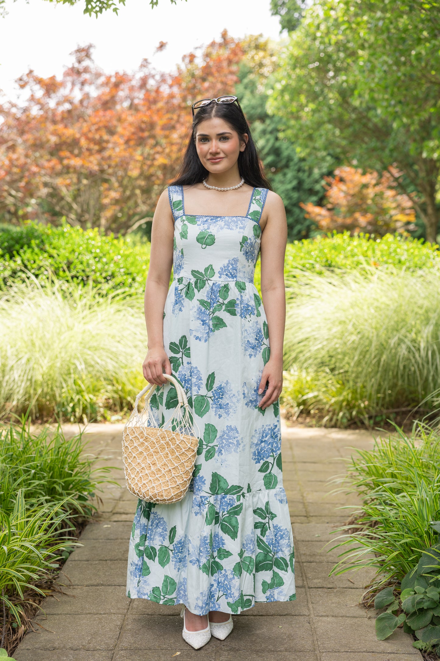 Blue Hydrangea Manor Dress