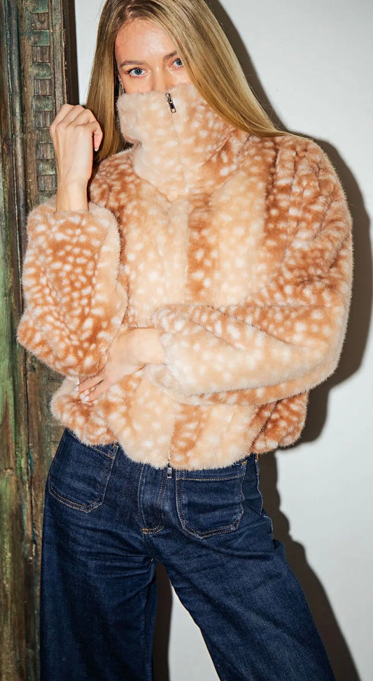 The Fawnette Faux Fur Jacket