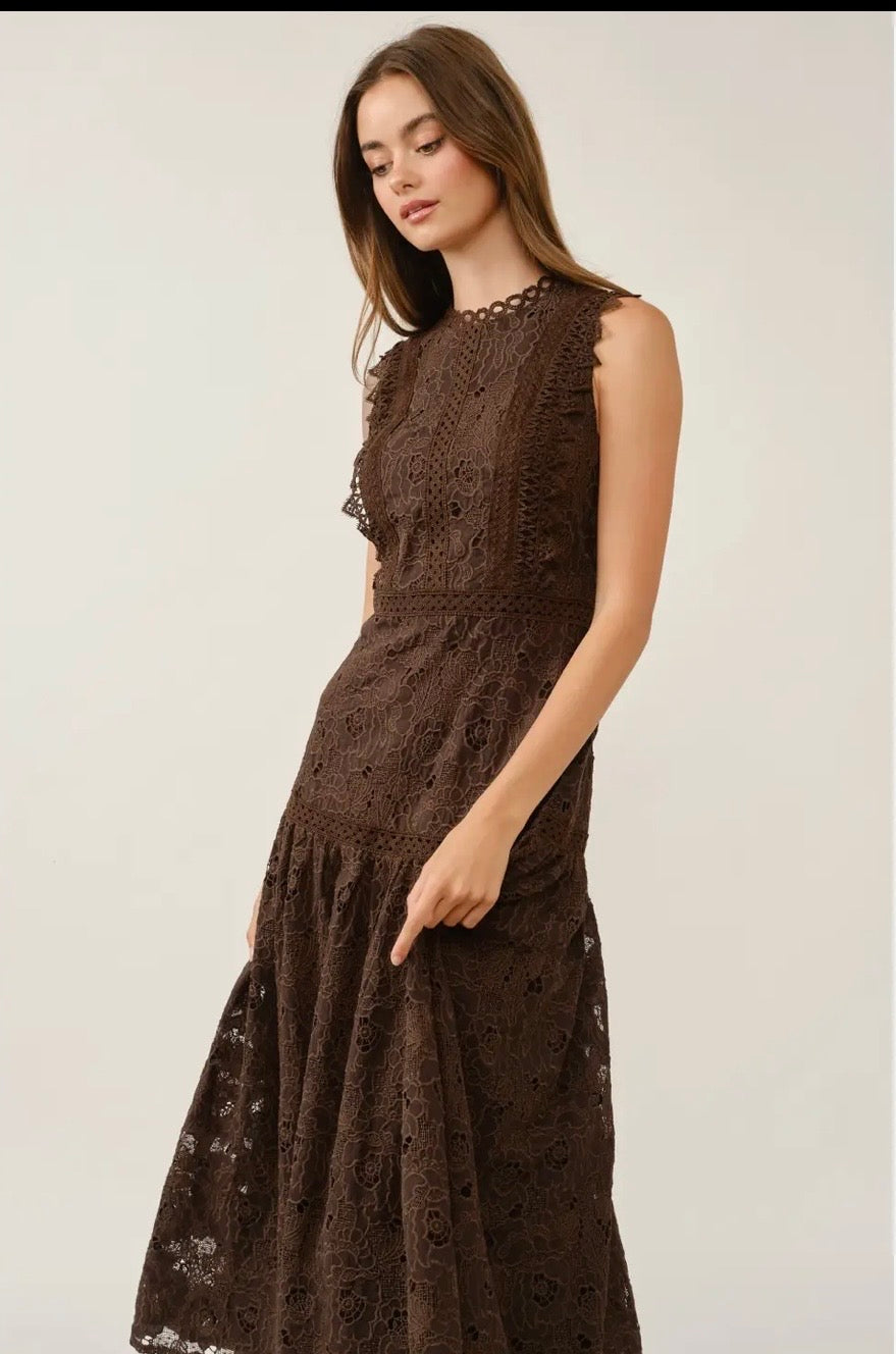 PREORDER: The Isolde Lace Midi Dress