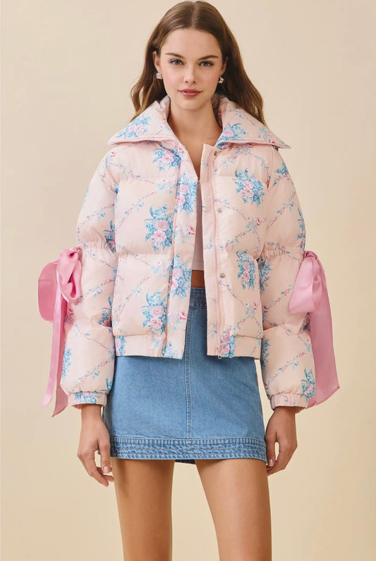 Rosalie Bow Puffer Jacket
