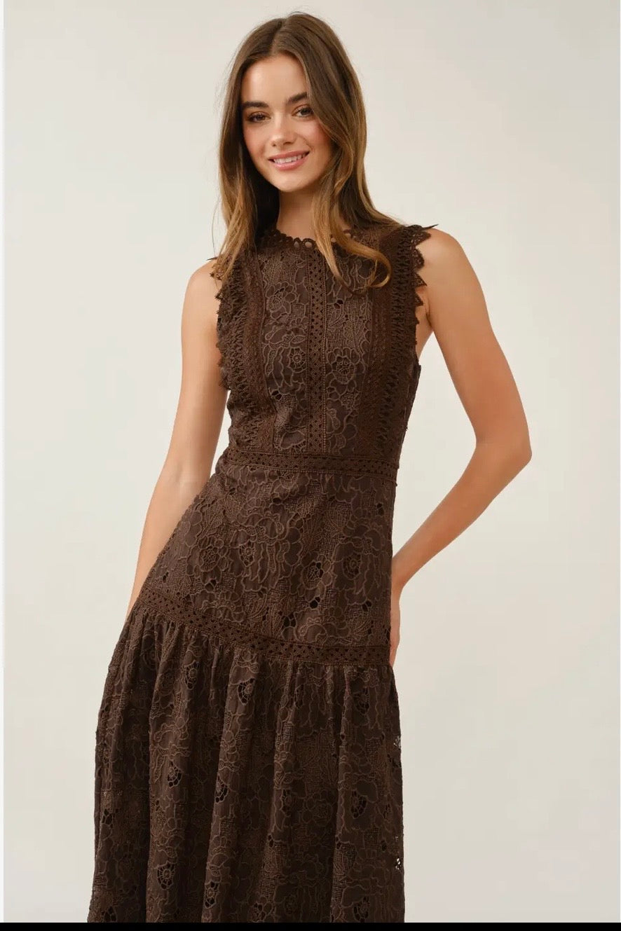 PREORDER: The Isolde Lace Midi Dress