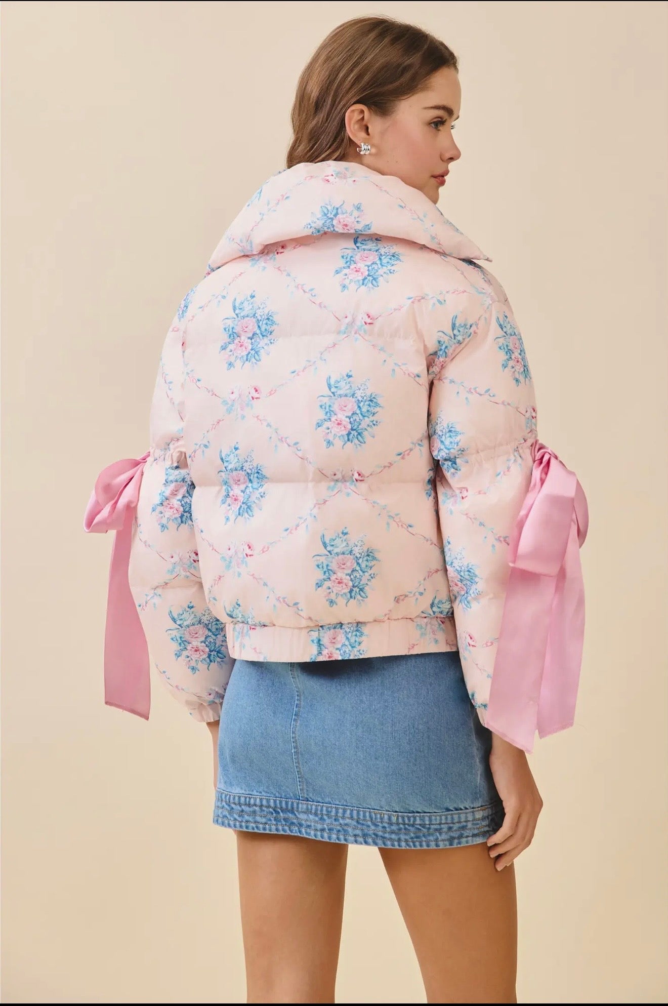 Rosalie Bow Puffer Jacket