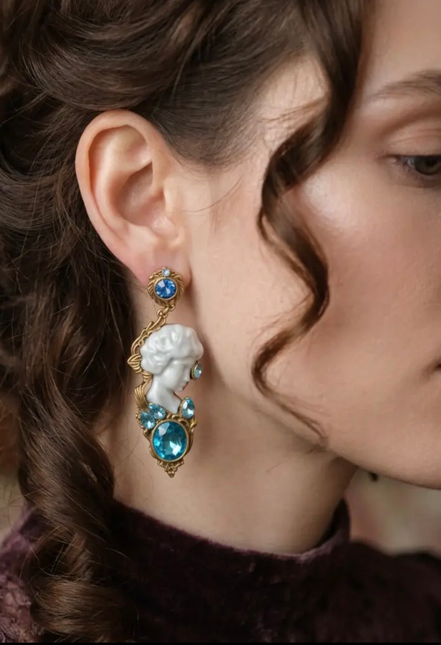 The Celestia Cameo Earrings