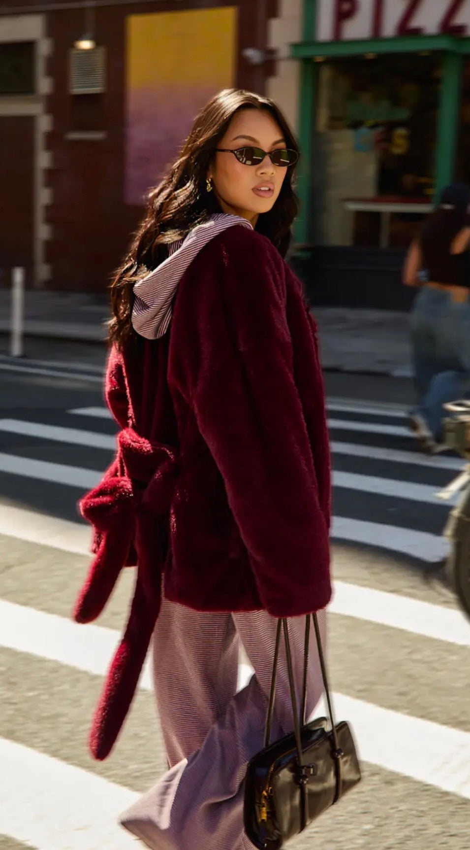 The Merlot Faux Fur Coat