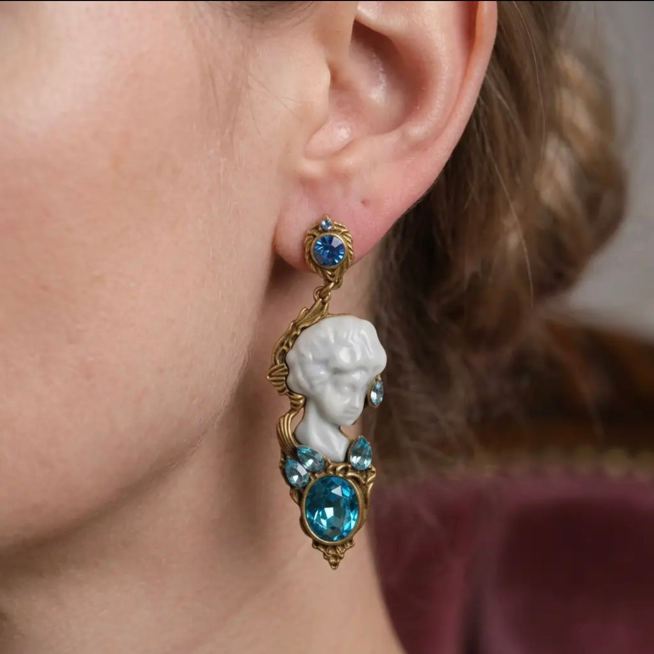 The Celestia Cameo Earrings